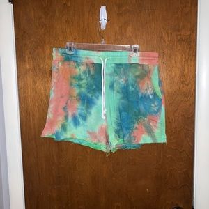 XXL Lime Tie Dye Shorts